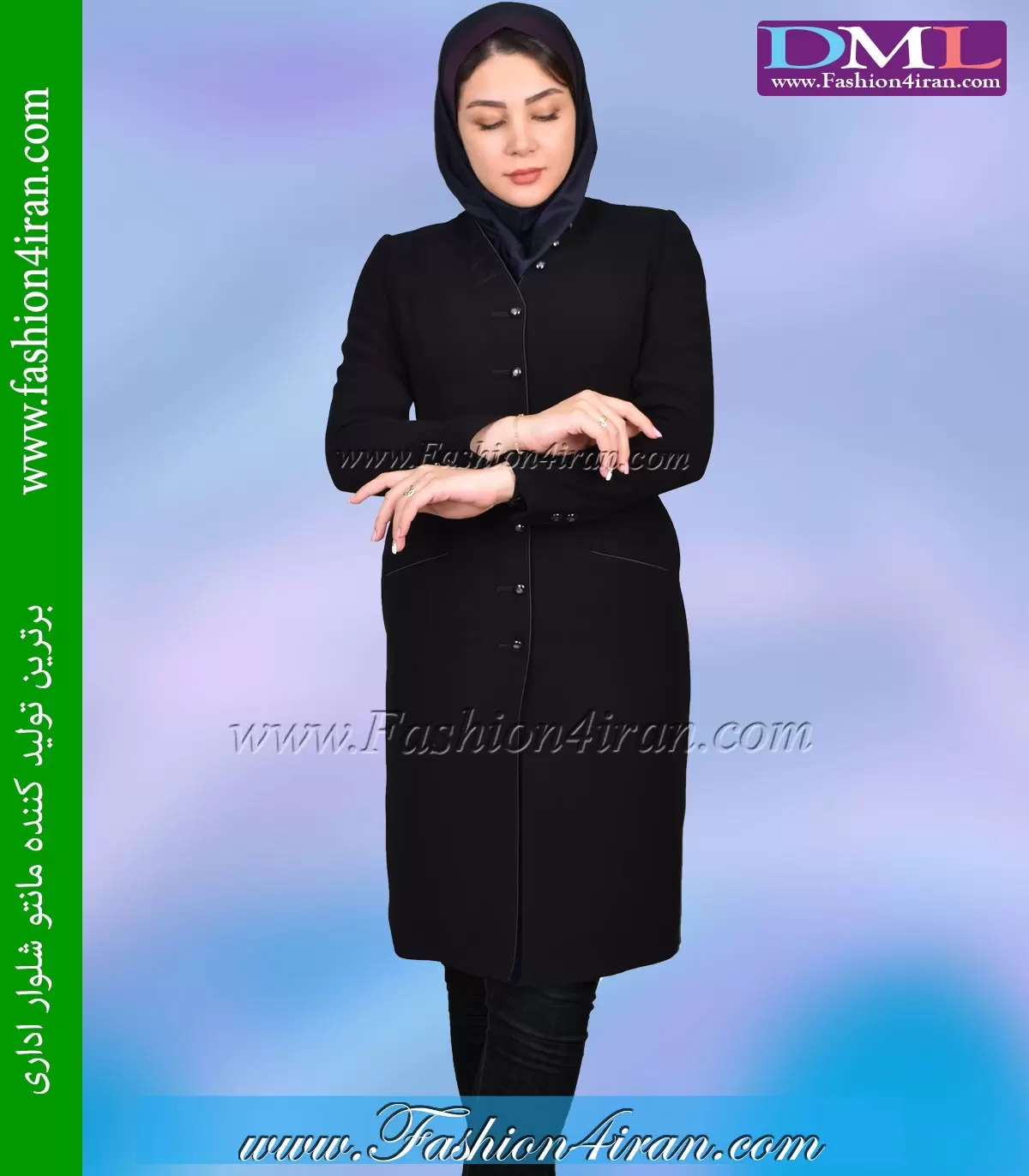 مدل مانتو کرپ مشکی مجلسی