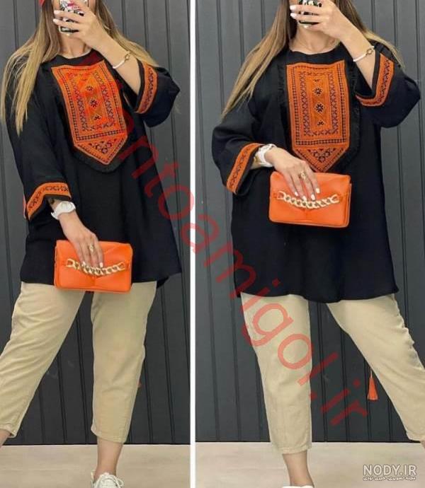 مدل مانتو کوتاه تابستانی دخترانه شیک