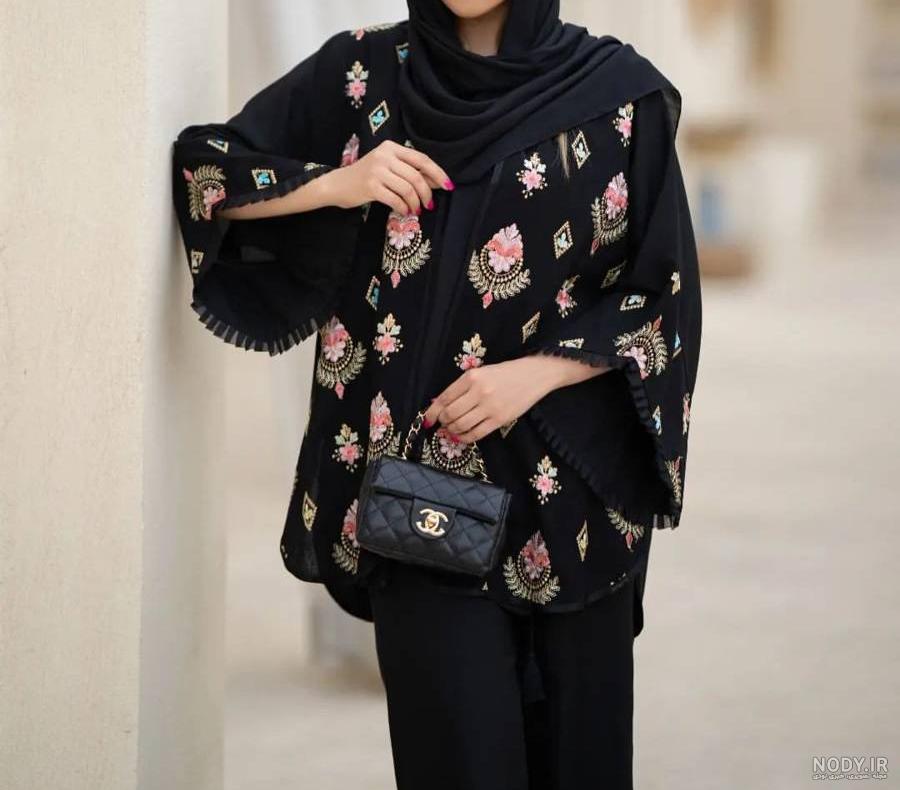 مدل مانتو گشاد بلند مشکی