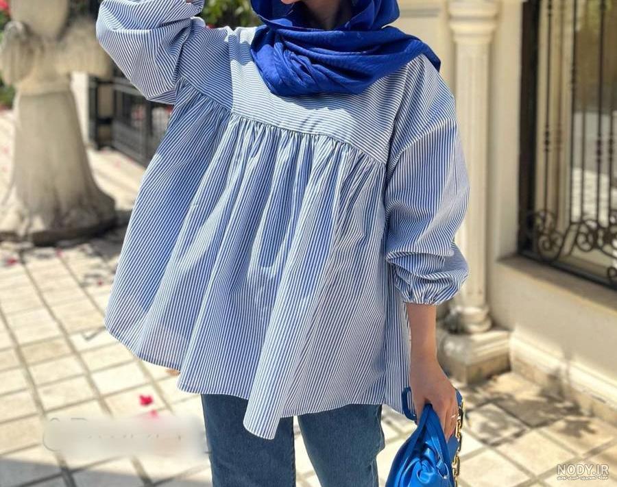 مدل مانتو گشاد جلو بسته - عکس نودی