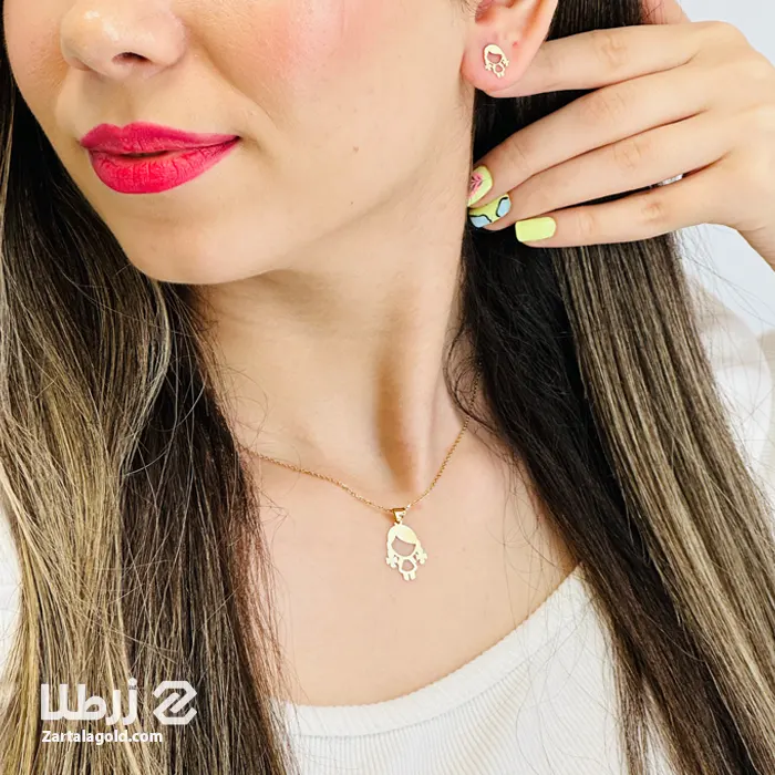 مدل نیم ست طلا جدید و ظریف عروس + نیم ست طلا بدون نگین