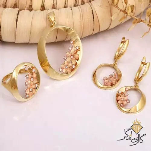 مدل نیم ست طلا ظریف + شیک ترین طرح های نیم ست طلا