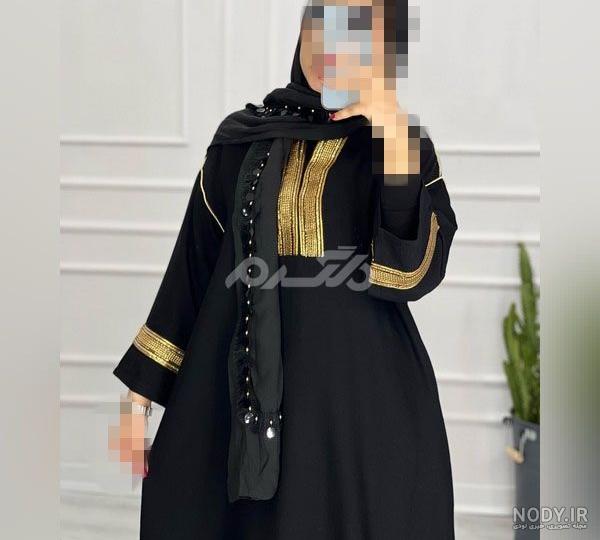 ۴۰ مدل مانتو عبایی مجلسی مشکی زنانه ۱۴۰۲ ؛ شیک و خاص به نظر برسید - ماگرتا