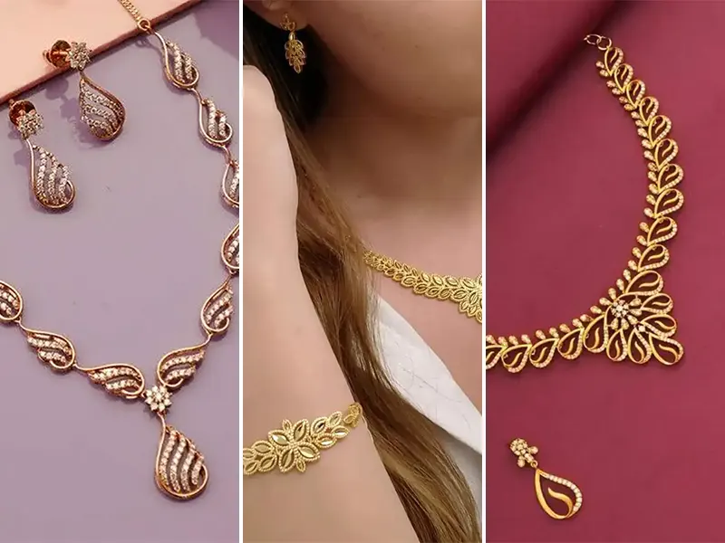 ۴۰ مدل نیم ست طلا جدید ۱۴۰۴ ؛ میخوای طلای جدید بخری این نیم ست های جذابو از  دست نده - ماگرتا
