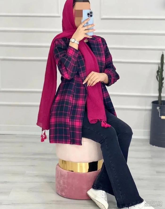 ۴۶ مدل مانتو چهارخونه ریز و درشت جدید اسپرت و فوق العاده ناز