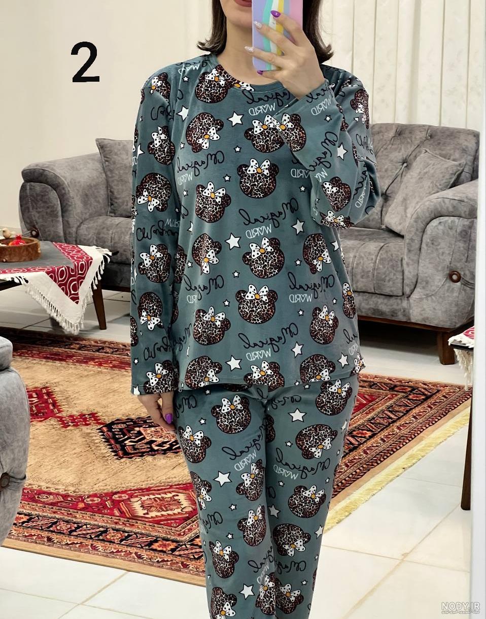 ست بلوز شلوار دخترانه اسپرت مخمل