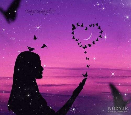 عکس کیوت بنفش برای پروفایل