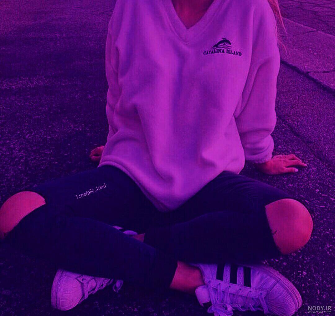 عکس کیوت بنفش برای پروفایل