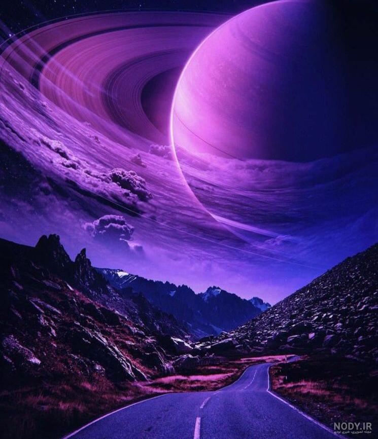 عکس کیوت بنفش برای پروفایل