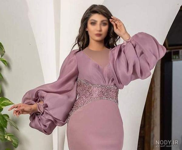 لباس مجلسی زنانه شیک بلند جدید