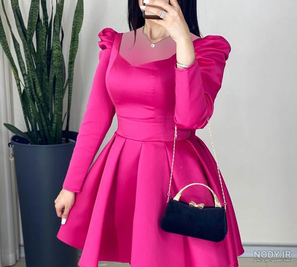 لباس مجلسی کوتاه و شیک دخترانه