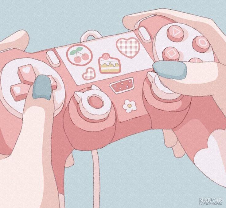 عکس انیمه دخترانه صورتی