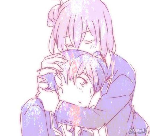 عکس انیمه دخترانه صورتی