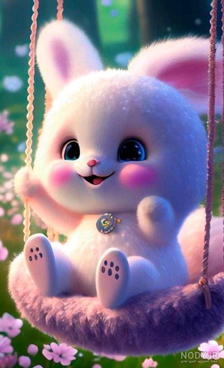 عکس انیمه کیوت صورتی