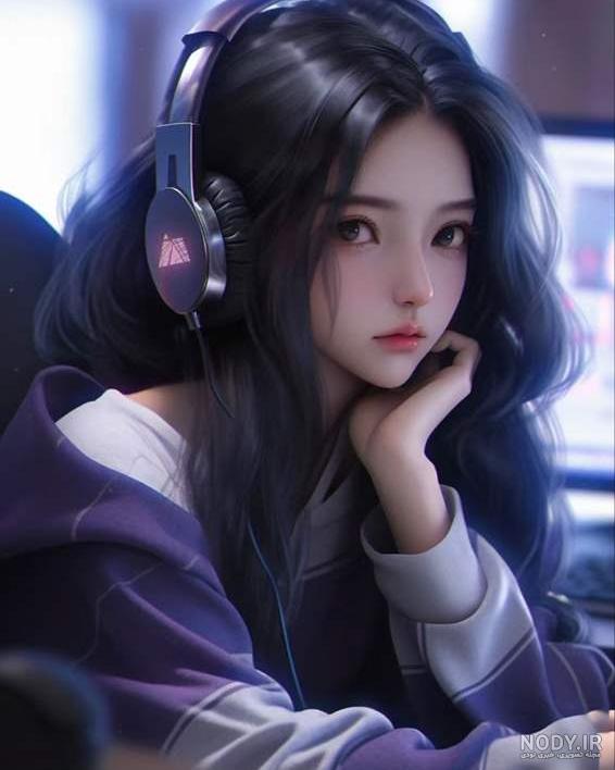 عکس دختر کره ای کیوت صورتی کارتونی