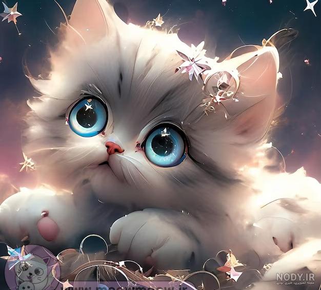 عکس گربه صورتی بامزه