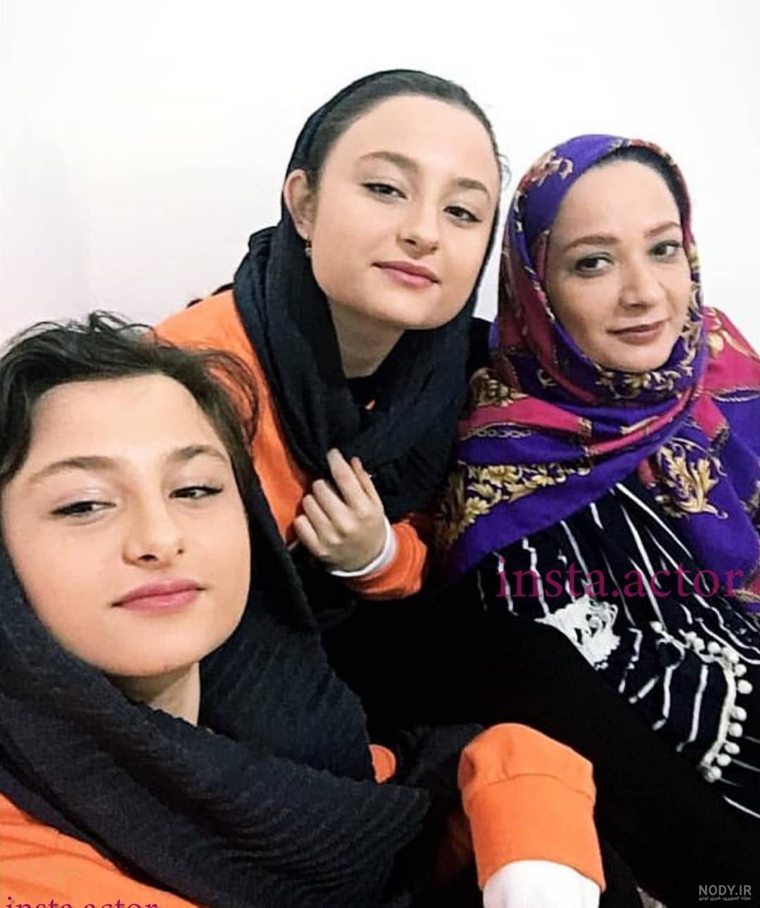 سارا و نیکا فرقانی در پشت صحنه سریال پایتخت 6+عکس
