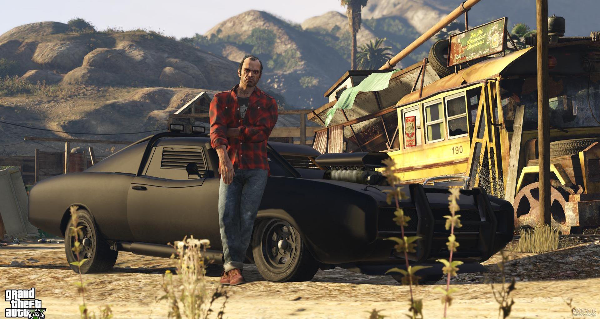 عکس و والپیپر بازی اکشن و فوق العاده GTA V با کیفیت فور کی