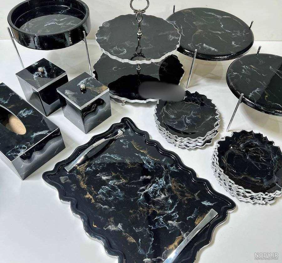 مدل ظروف رزینی؛ ظروف شیک رزینی برای پذیرایی در مهمانی ها