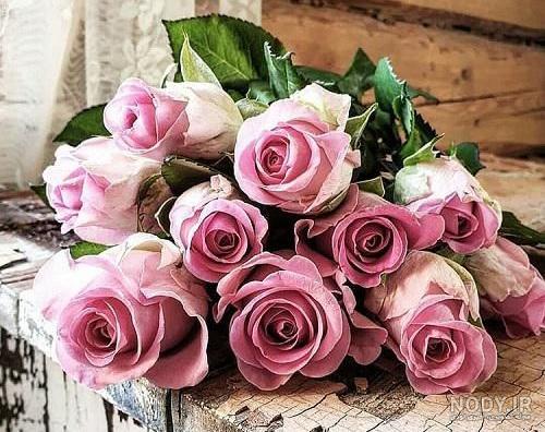 عکس دسته گل رز زیبا
