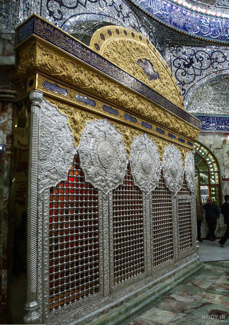 نصب نیم‎ضریح خیمه‌گاه حضرت عباس(ع) در کربلا + عکس