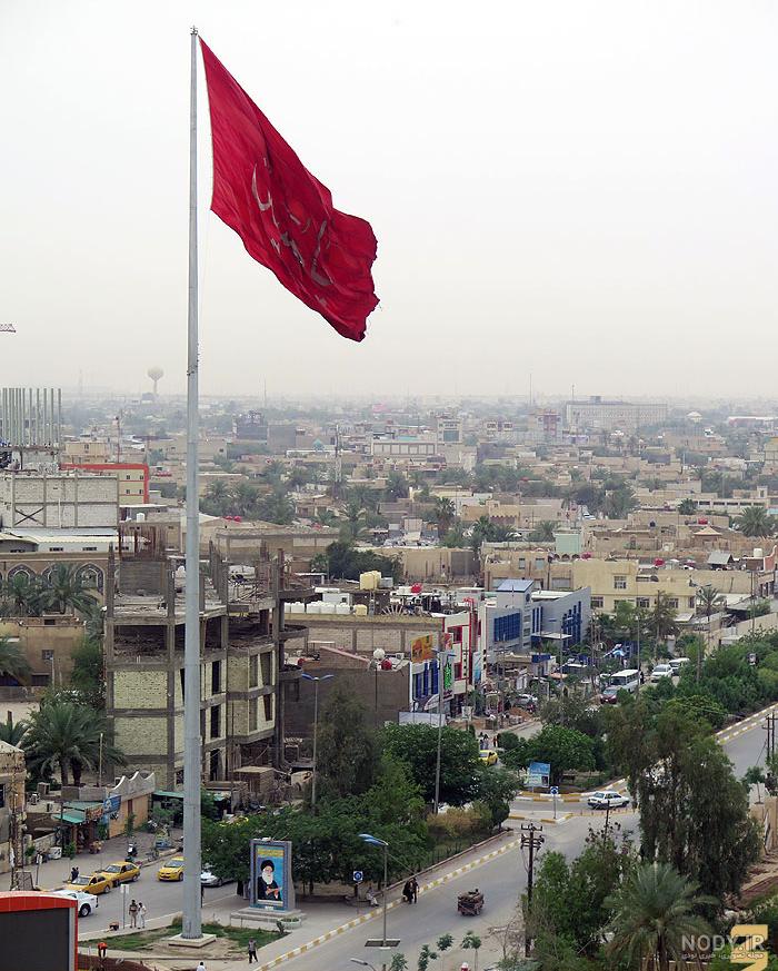 عکس پرچم امام حسین در کربلا عکس پرچم امام حسین در کربلا