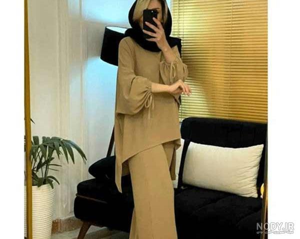 مدل مانتو شلوار ابروبادی مشکی جدید