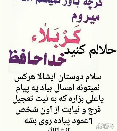 نمونه پیامک و متن خداحافظی کربلا نمونه پیامک و متن خداحافظی کربلا