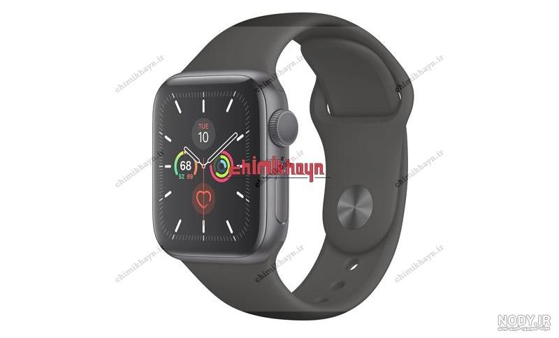 قیمت و خرید ساعت هوشمند اپل واچ سری 5 مدل 44m Aluminum Case Black Sport  Silicon Band