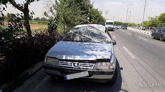 عکس پژو ۴۰۵ تصادف