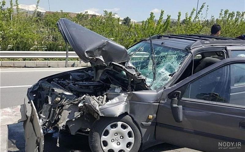 همشهری آنلاین - تصاویر تصادف مرگبار اتوبان تهران - ساوه ؛ پژو مچاله شد |  تصاویر