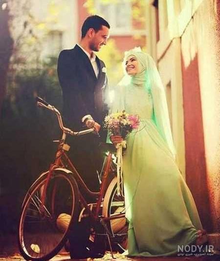 عکس عاشقانه بدون متن عروس داماد