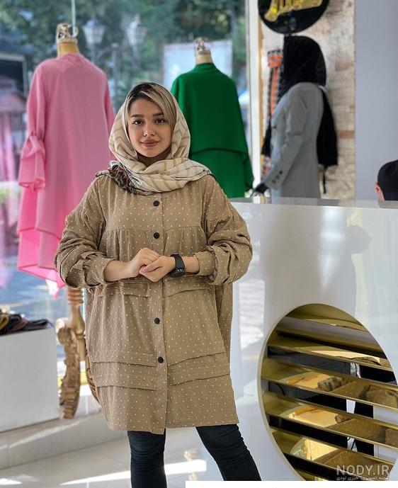 مدل مانتو ابروبادی مشکی جلو بسته + زیباترین مدل های مانتو مشکی را اینجا  ببینید - الی مگ