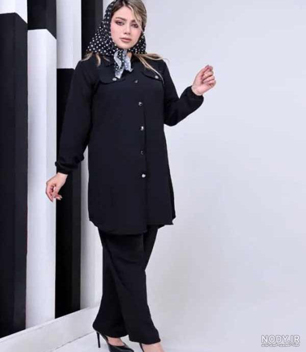 مدل مانتو ابروبادی مشکی دخترانه - عکس نودی