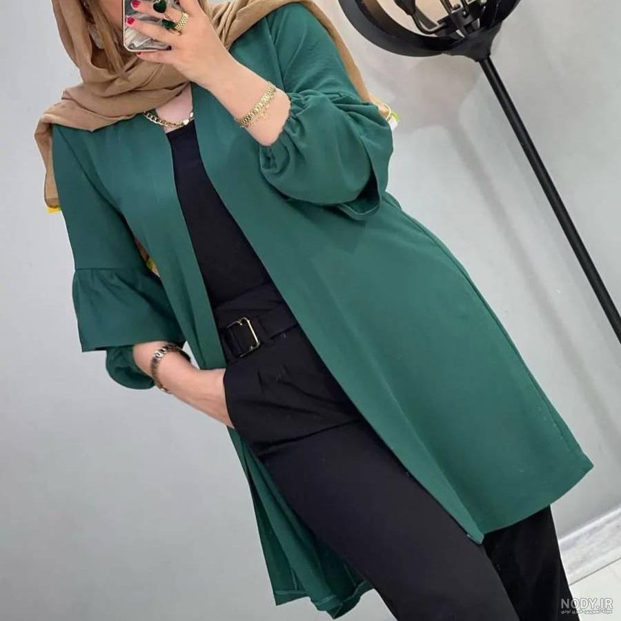 مدل مانتو مشکی جدید ساده ابروبادی