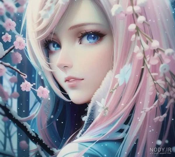 عکس خفن عکس انیمه صورتی با کیفیت