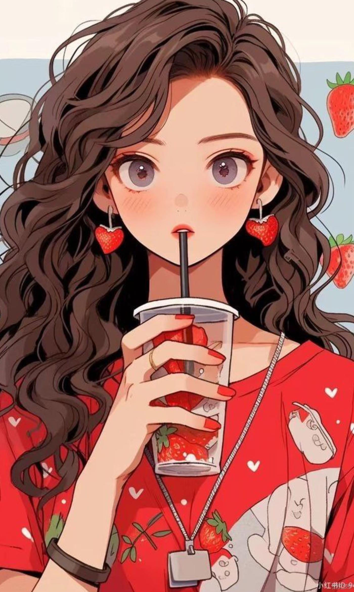 عکس خفن عکس انیمه صورتی با کیفیت