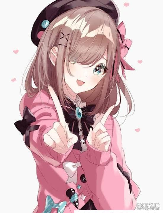 عکس انیمه کیوت بنفش