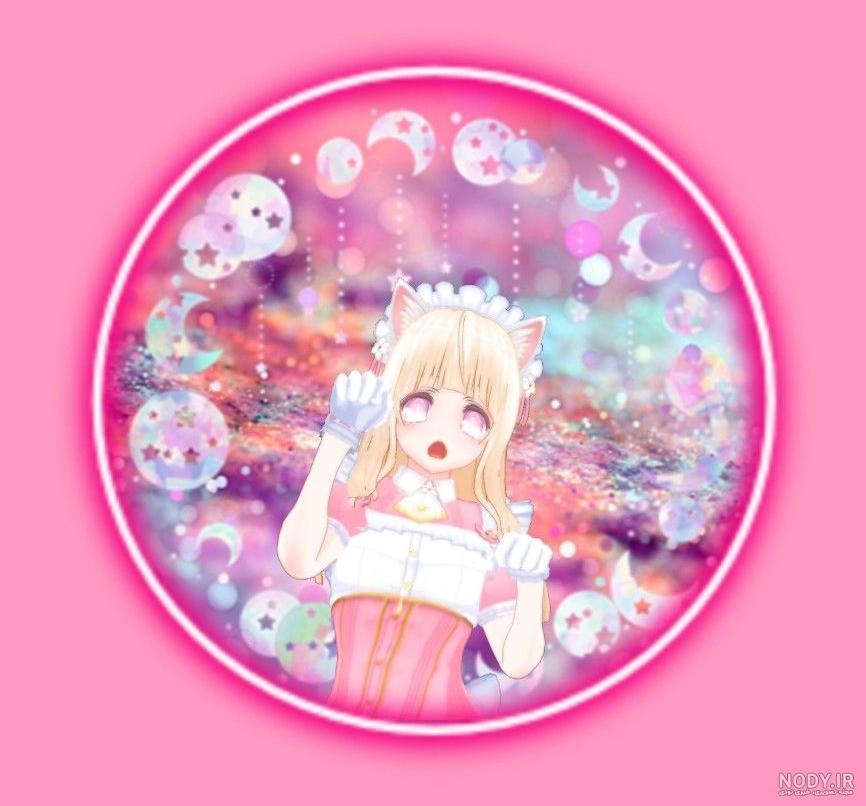 عکس انیمه کیوت بنفش