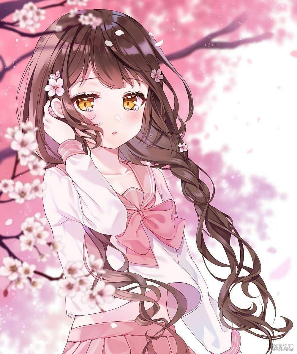 عکس انیمه کیوت بنفش