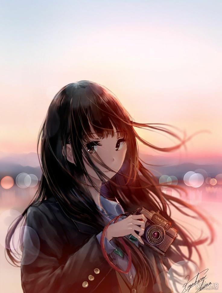 عکس انیمه کیوت بنفش