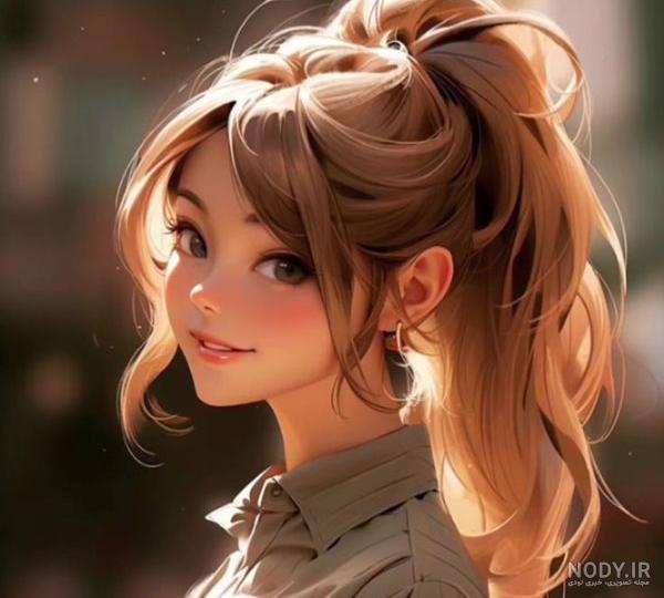 عکس انیمه کیوت بنفش