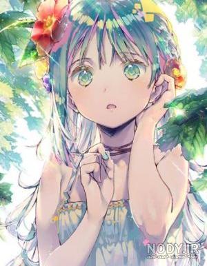 عکس انیمه کیوت بنفش