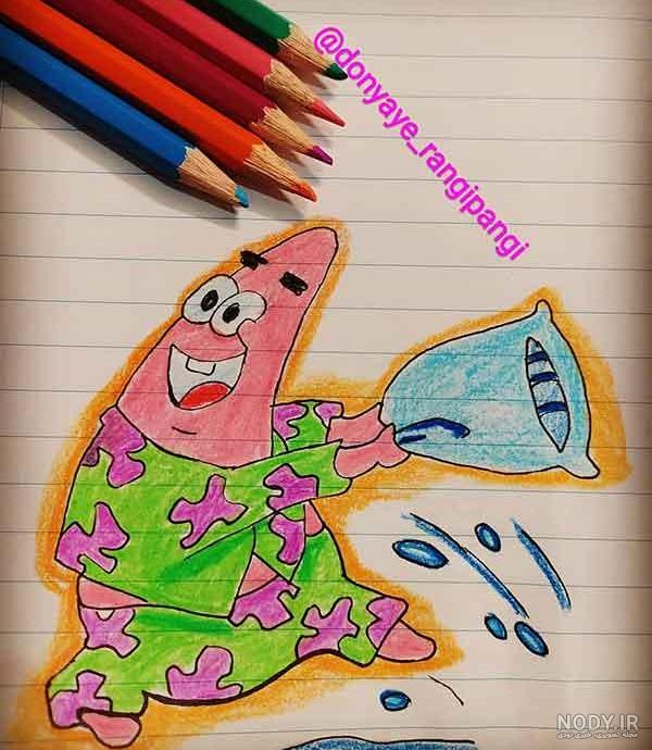 اینم نقاشی کیوت باب اسفنجی😍, #باب_اسفنجی #spongebob #زرد#نقاشی #صورتی  #پاتریک #مدادرنگی #فابرکاستل #yellow #pink, #fabercastell #نقاشی_فانتزی  #نقاشی🎨 #مدادرنگی #colorpencil