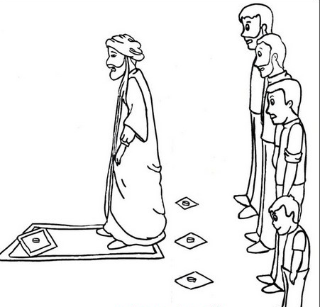 عکس نقاشی دختر در حال نماز خواندن