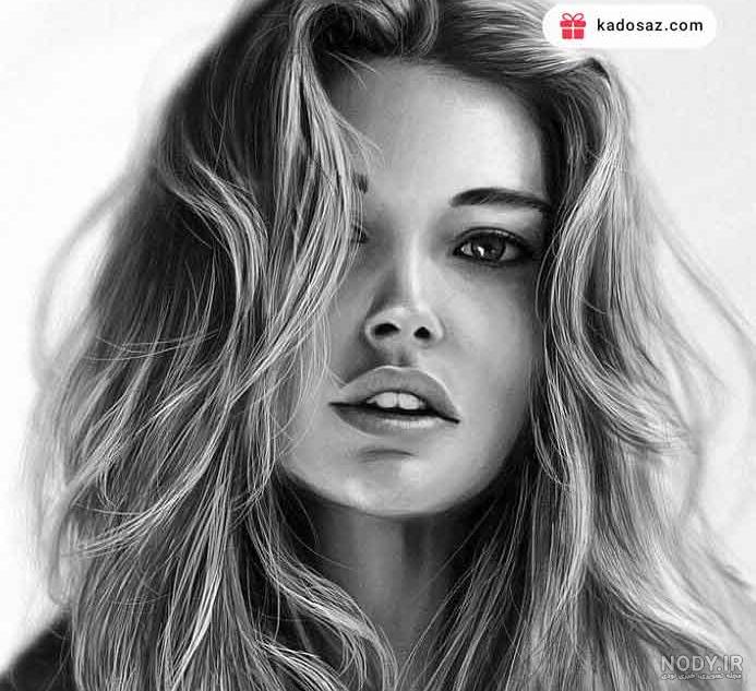 عکس نقاشی چهره با مداد رنگی - عکس نودی عکس نقاشی چهره با مداد رنگی - عکس نودی