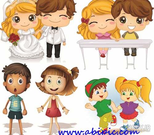 عکس نقاشی کارتونی دختر