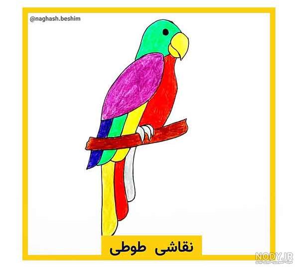 نقاشی طوطی - لوازم تزئینی و دکوری