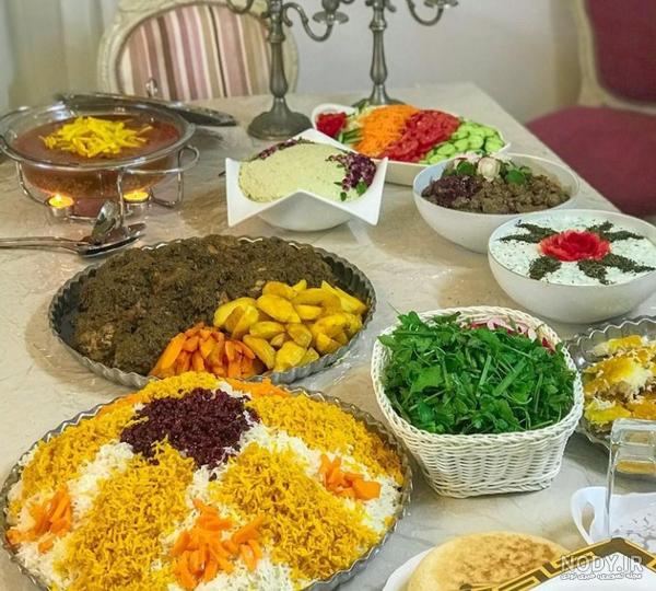 عکس سفره ناهار ایرانی