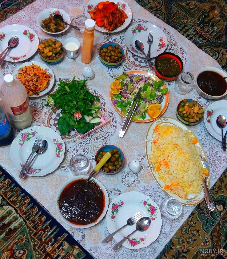 عکس سفره ناهار خانگی